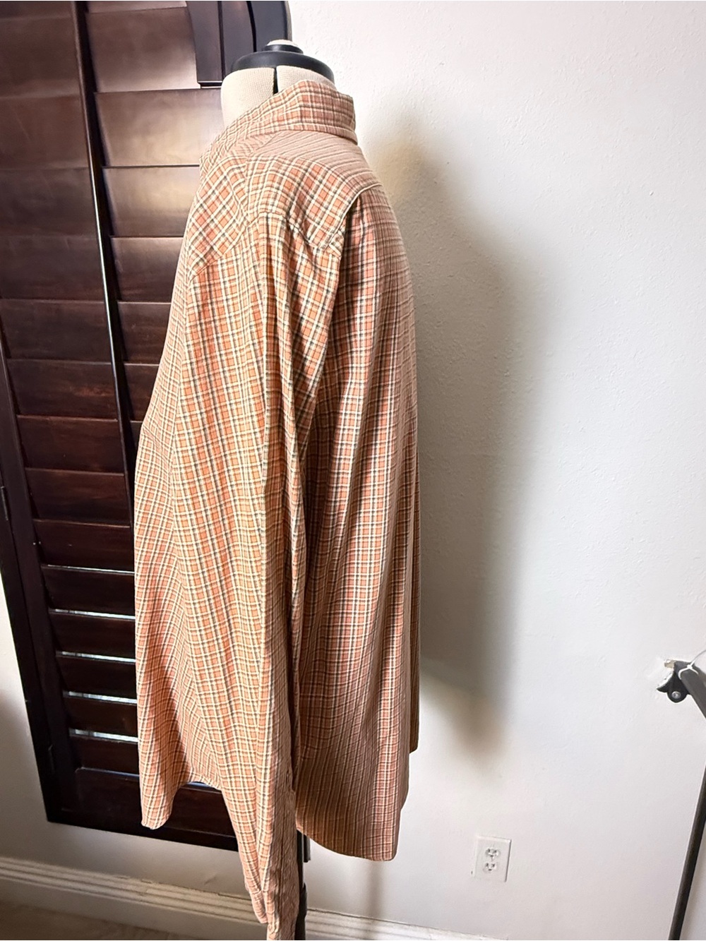 Ralph Lauren Men's XL Orange Green Plaid Classic Fit Button-Down Shirt - Picture 3 of 8